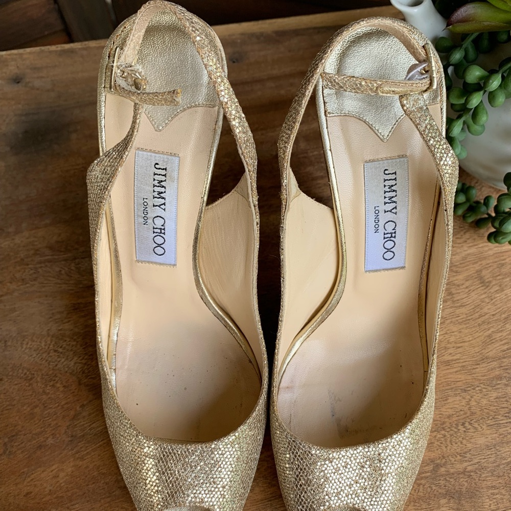 Jimmy Choo Nova Platform Peep Toe Shoes 9 - Picture 4 of 11